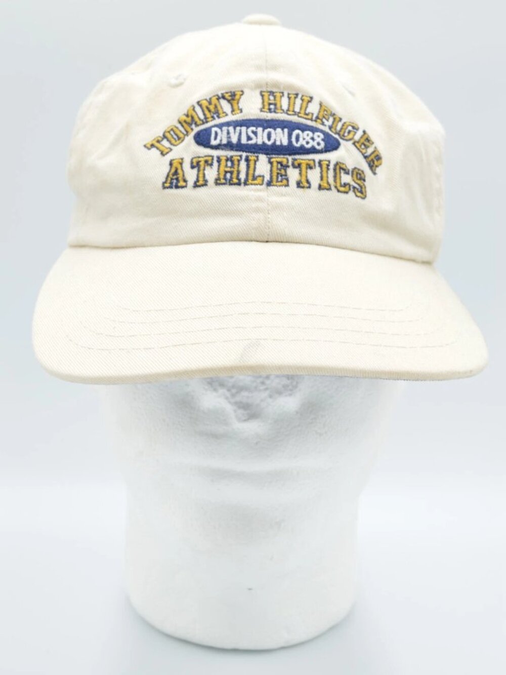Tommy Hilfiger Athletics Division Mens Ivory Baseball Cap Snapback Outdoor OS
